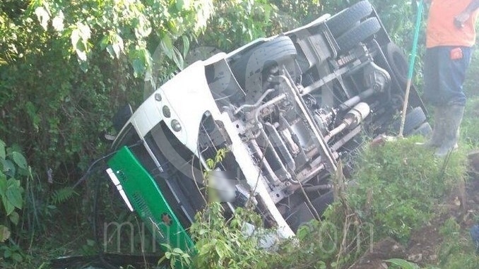Accidente de buseta en San Cristóbal.