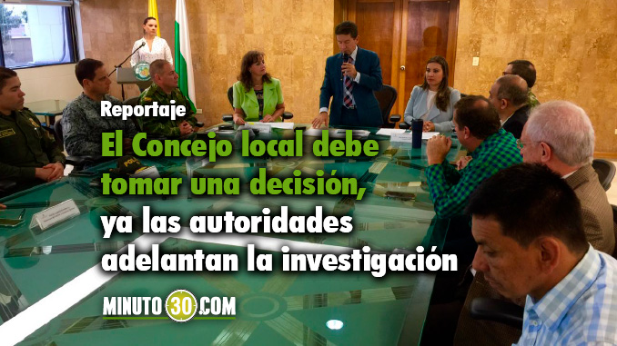 Gobernador de Antioquia, secretaria de Gobierno en Rueda de Prensa. Foto/Minuto30