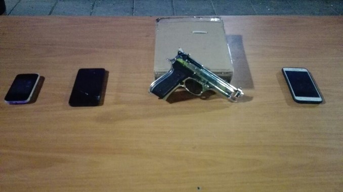 Atracadores capturados en Bogotá.