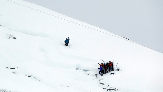 Avalancha en los Alpes franceses.