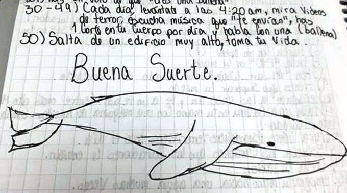 Juego mortal de la "Ballena Azul"/ tomada de www.americatv.com.pe