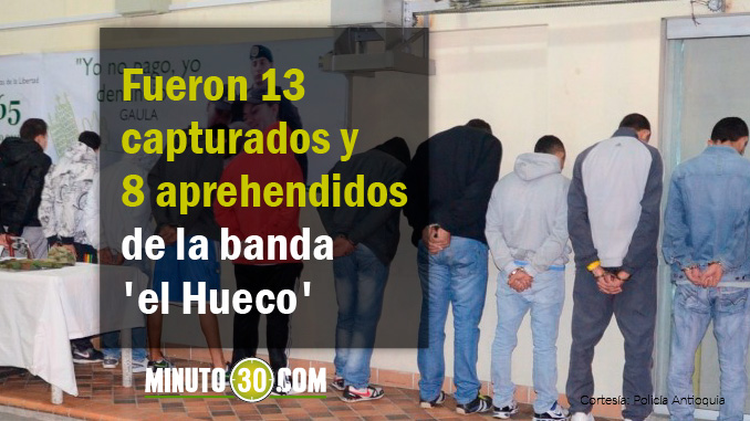 Cayeron varios integrantes de 'el Hueco', banda que generaba $1.236 millones al año