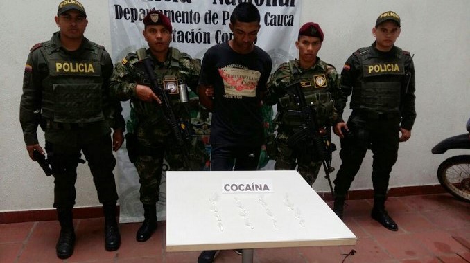 FOTOS: Lo cogieron con 15 kilogramos de cocaína en Miranda, Cauca