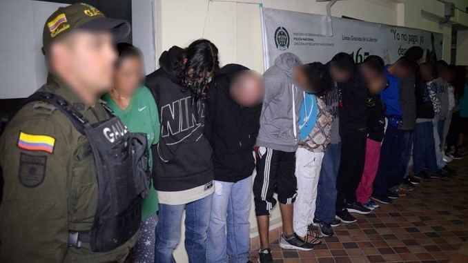 Capturados de la banda 'El Guayabo'.