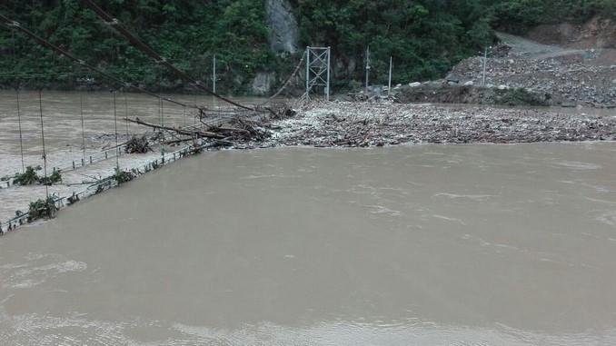 Creciente del río en Hidroituango.