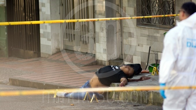 Crimen y sicario abatido por la Policía en el barrio El Danubio.