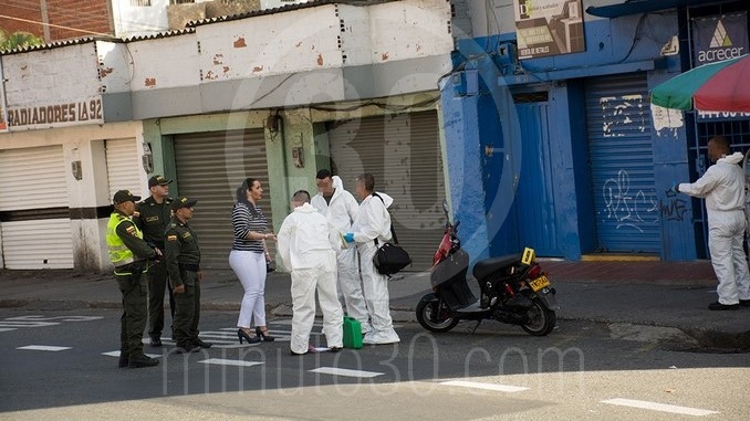 Crimen y sicario abatido por la Policía en el barrio El Danubio.