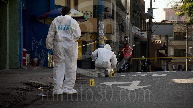 Crimen y sicario abatido por la Policía en el barrio El Danubio.