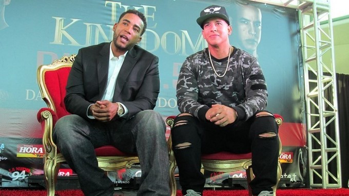 Los reguetoneros puertorriqueños Don Omar y Daddy Yankee. EFE/Jorge Muñiz