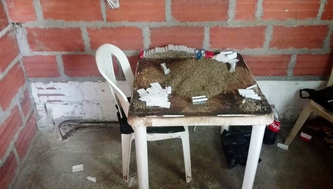 Once asegurados por usar un inmueble en el barrio Toscana para dosificar estupefacientes