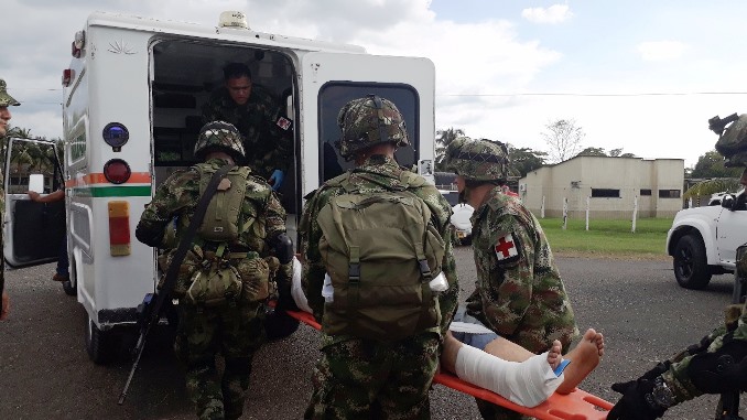 Ejército brindó ayuda humanitaria a dos personas heridas en San José de Apartadó
