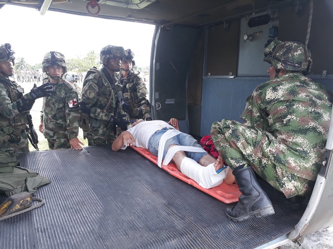 Ejército brindó ayuda humanitaria a dos personas heridas en San José de Apartadó