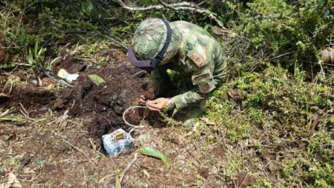 Ejército localizó y destruyó varios artefactos explosivos en Arauca que pertenecían al Eln