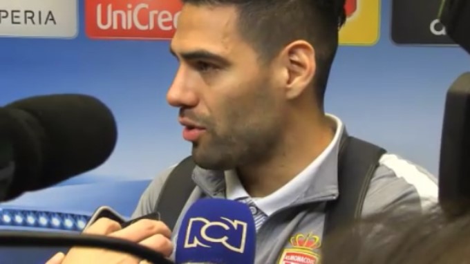 EN VIDEO: Falcao, un hincha más de Atlético de Madrid en la Liga de Campeones