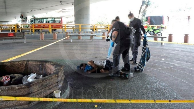 Habitante de calle muerto en Punto Cero.