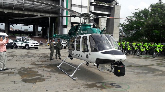 Helicóptero entregado a Medellín.