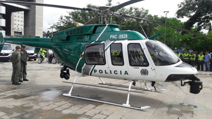 Helicóptero entregado a Medellín.