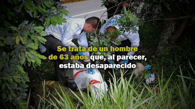 Hombre muerto en la autopista Norte.