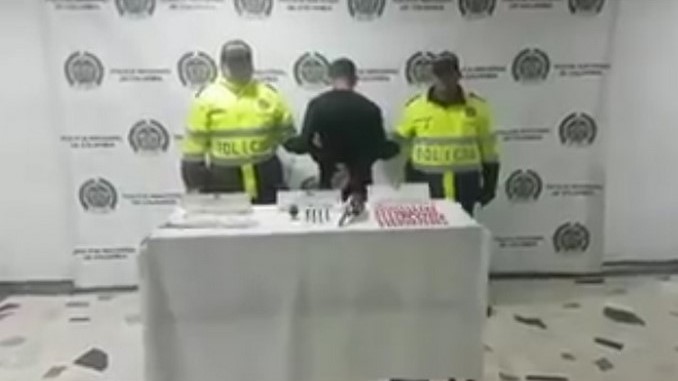 Presunto 'jíbaro' capturado en Bogotá.