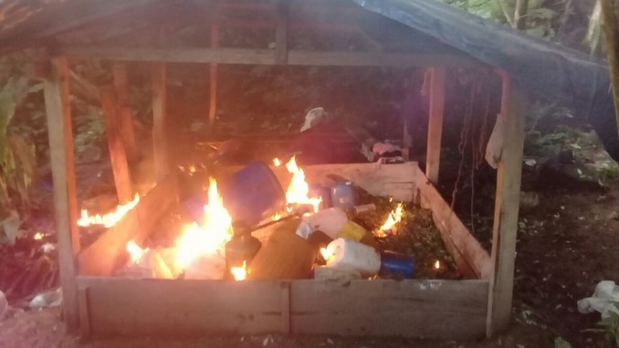 Ejército neutralizó cuatro laboratorios para procesar droga en Antioquia y Chocó