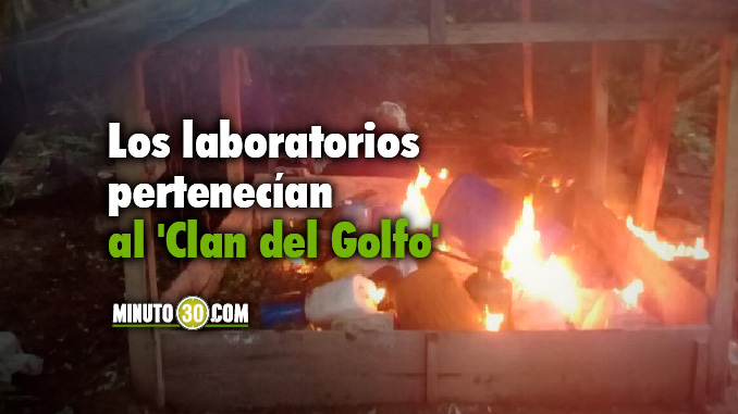 Ejército neutralizó cuatro laboratorios para procesar droga en Antioquia y Chocó