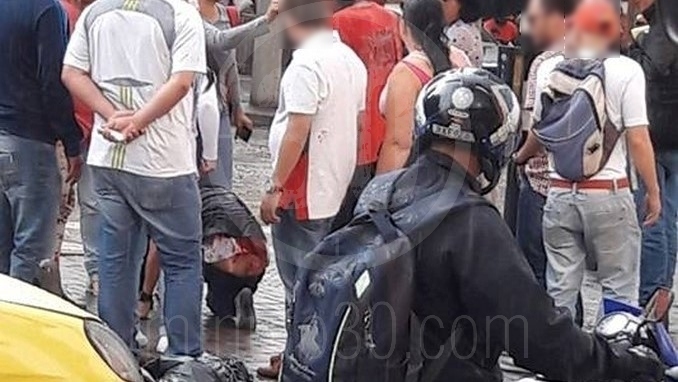 Ladrón agredido con arma blanca en la Oriental.