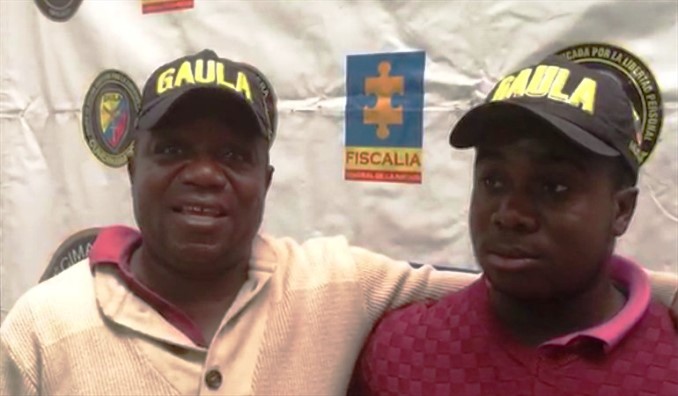 Walter Hernando Quiñonez, alcalde de Magüí Payán, y su hijo Calixto Quiñonez