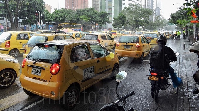 Manifestación de taxista.