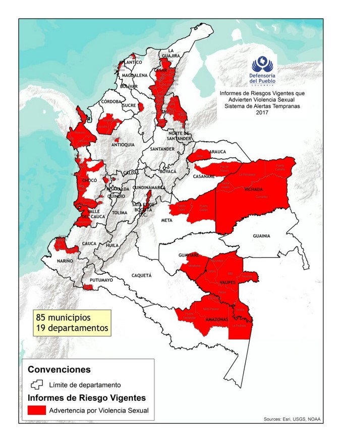 En 85 municipios hay riesgo vigente de violencia sexual contra mujeres y niñas: Defensoría del Pueblo