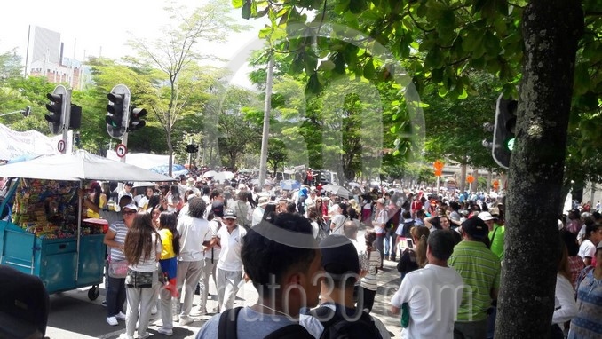 Así avanza la movilización de docentes, centrales obreras y funcionarios de la Rama Judicial en Medellín