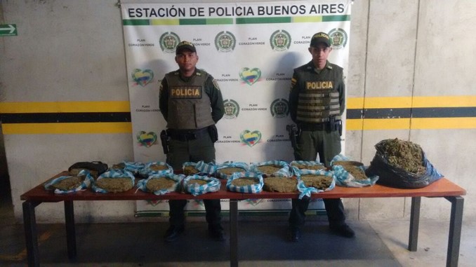 Marihuana abandonada en El Salvador.