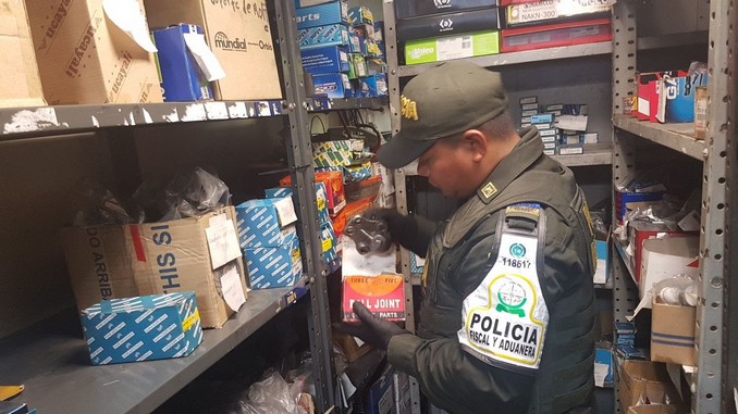 Mercancía de contrabando incautada.