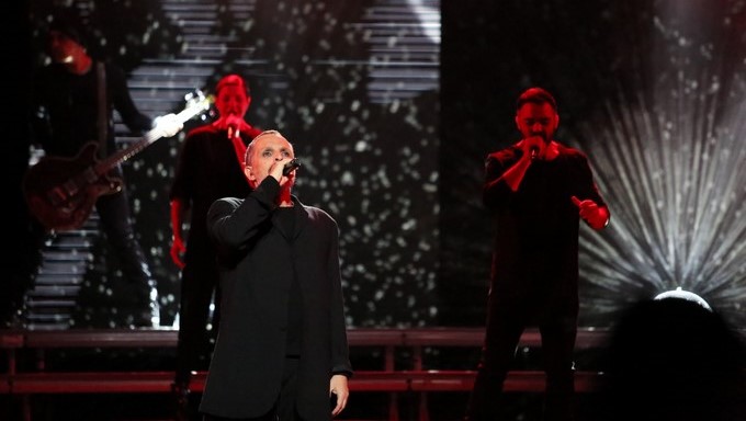 Miguel Bosé durante su actuación, en San Antonio, Texas (EE.UU.). EFE