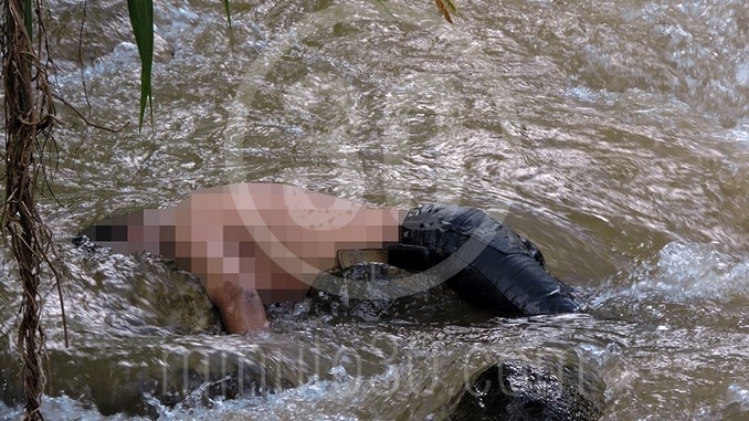 Muerto en quebrada Santa Elena.