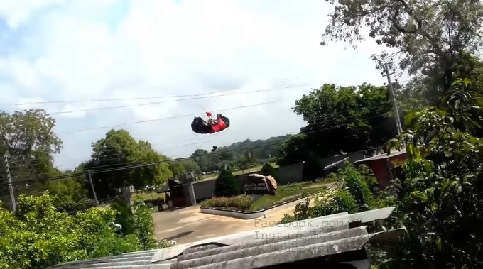 Mujer atrapada entre cables eléctricos/ Tomada de Youtube: Chamuka15d