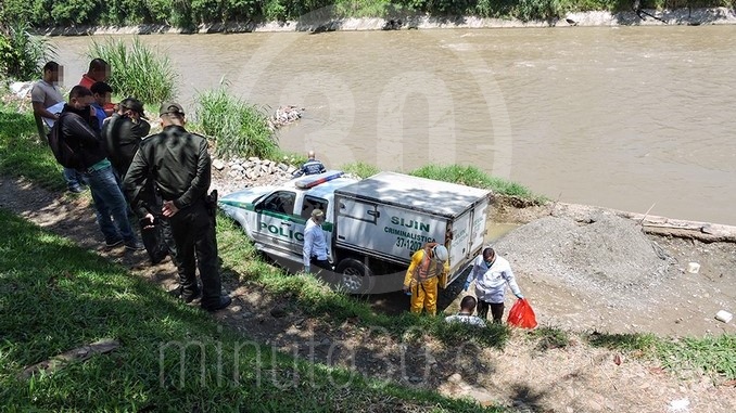 Pierna encontrada en el río Medellín.