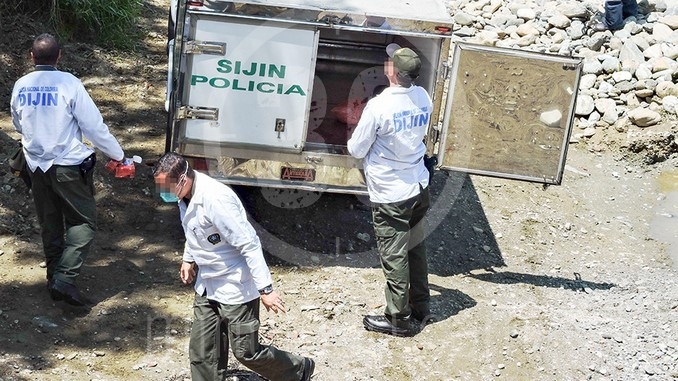 Pierna encontrada en el río Medellín.