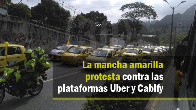 Movilización de taxistas.