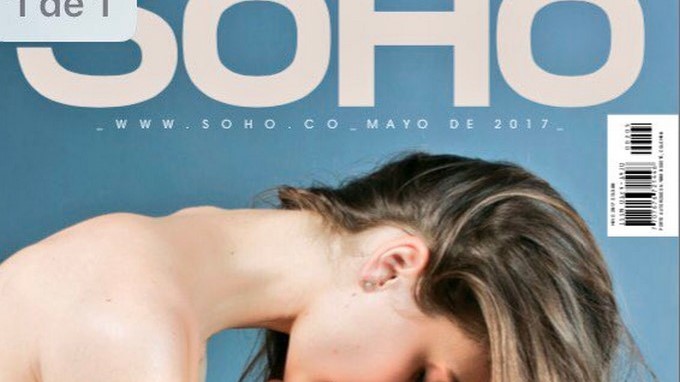 Captura de pantalla de una parte de la nueva portada de la revista SoHo edición mayo/ Tomada de Twitter: gusgomez1701