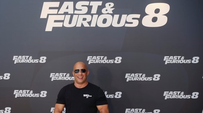 El actor estadounidense Vin Diesel posa durante un acto de promoción de la película 'Fast&Furious 8'. EFE/Archivo