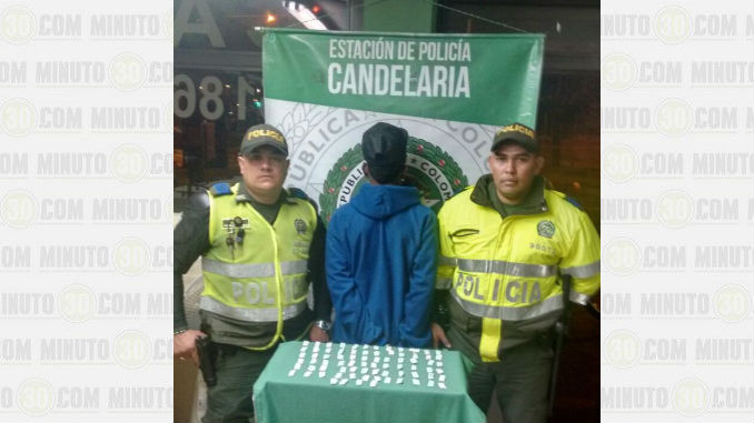 Capturado en El Centro con 76 dosis de basuco 2 Capturado Centro basuco