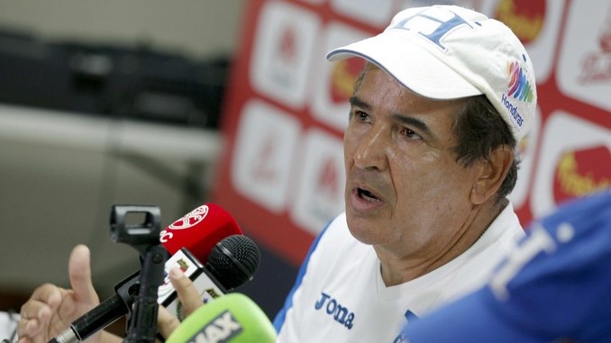 El técnico de la selección de Honduras, el colombiano Jorge Luis Pinto