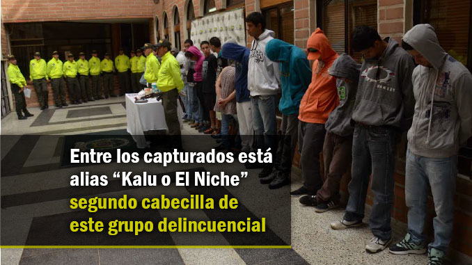 37 miembros del grupo delincuencial "La Unión" de Itagüí fueron judicializados 3 alias kalu o niche cabecilla