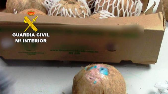 Cocaína líquida en cocos