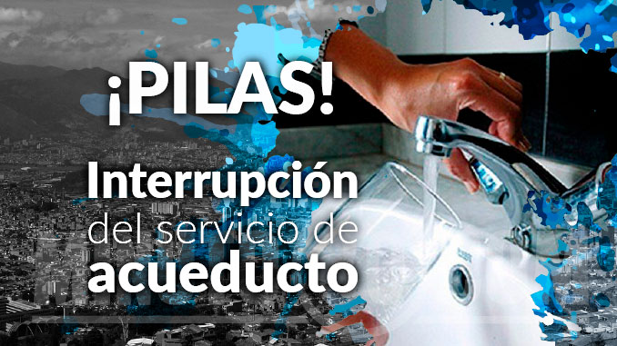 El centro-occidente de Medellín se quedará sin agua el próximo lunes