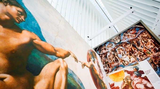 La estación del WTC de Nueva York expone reproducciones de la Capilla Sixtina