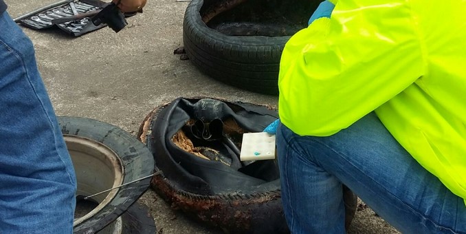 Con cocaína en las llantas iba un vehículo de la UNP en el Huila