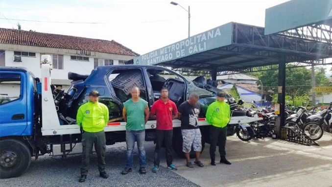 Desmantelan banda en Cali dedicada a comercializar autopartes de vehículos hurtados