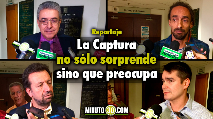 Fabio Humberto Rivera, Daniel Carvalho, Jesús Anibal Echeverri, Jaime Cuartas - Concejales de Medellín. Foto/Minuto30