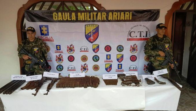 Ubican depósito ilegal del 'Clan del Golfo' en el Meta